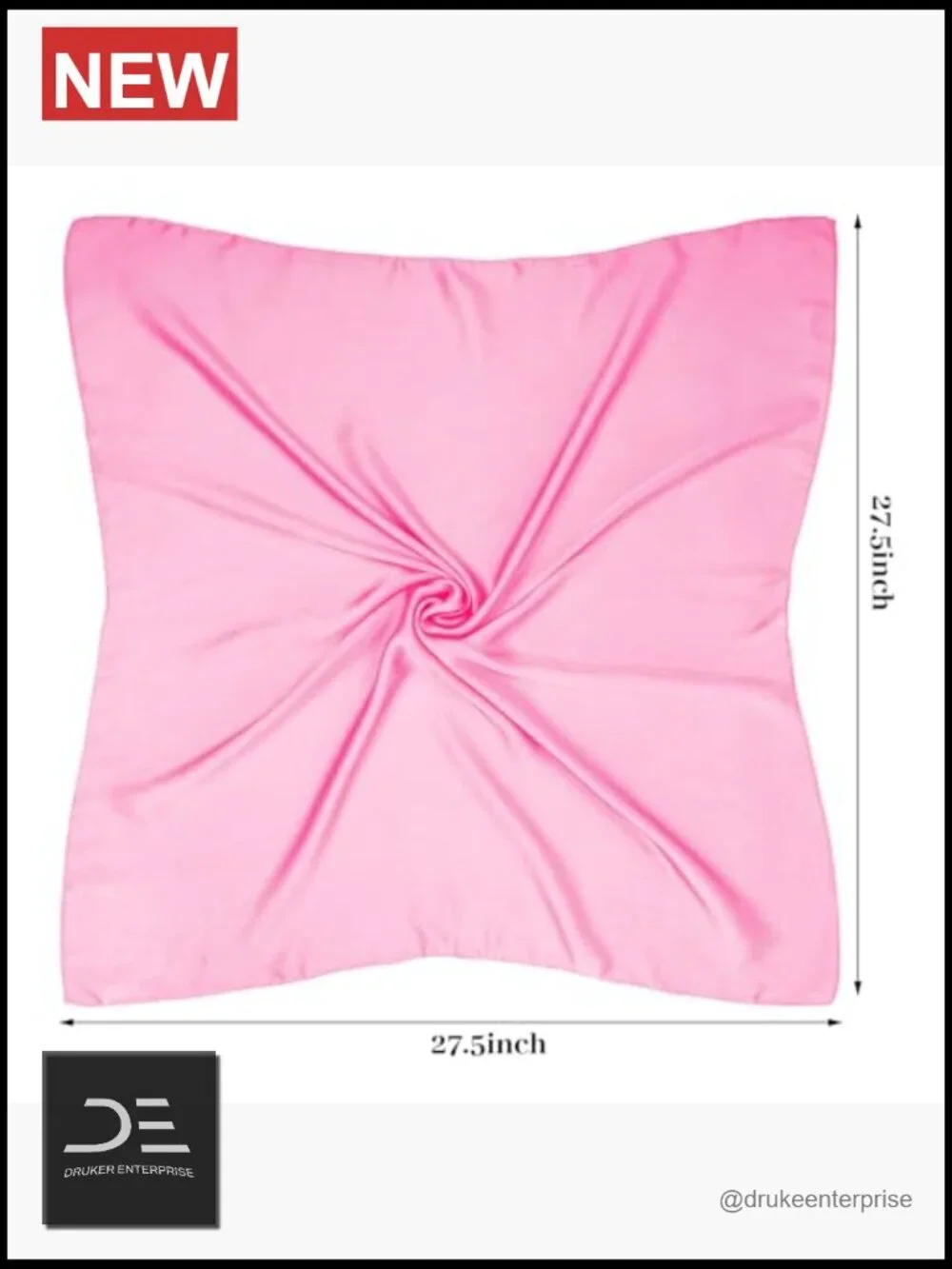 Satin Square Scarf 27.5 inch Fashion Neck Hair Scarf Handkerchief Bandana